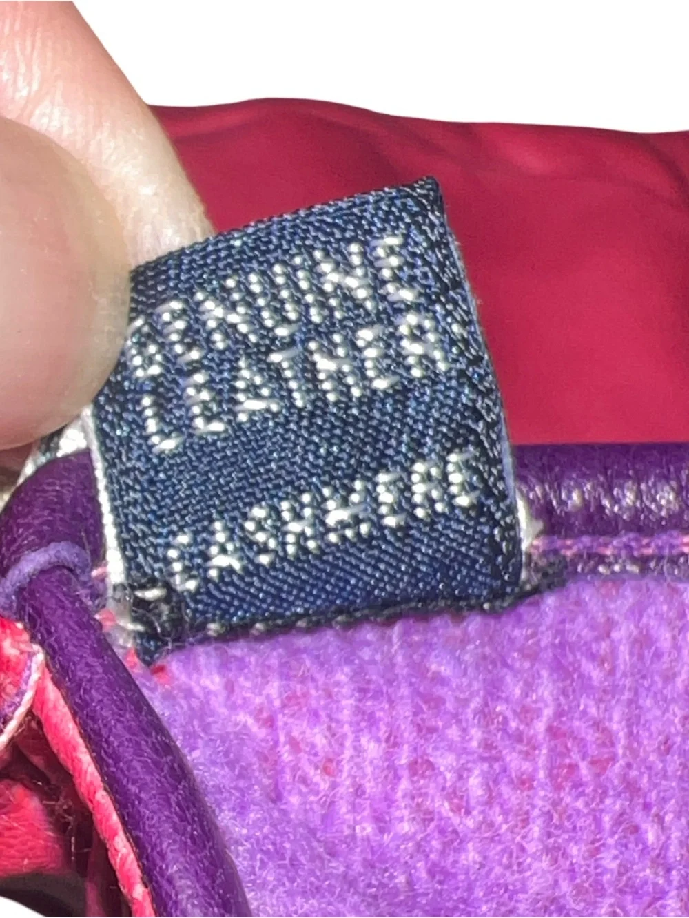 Rare Piumelli Italy Women's 8 Pink Purple Leather / cashmere Driving Gloves
